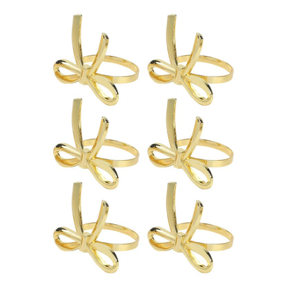 Set of 4 Bow Napkin Rings for Wedding Dinner Party Reusable Accessory