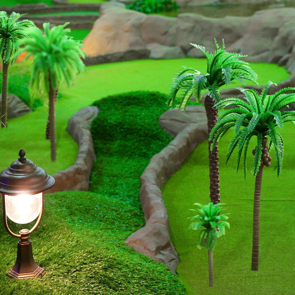 20pcs Palm Tree Models for DIY Miniature Garden Scenery