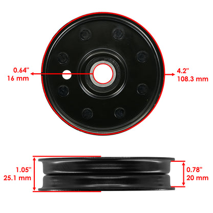 Flat Idler Pulley Replacement for Exmark TT-18KO TT-20KO (2005–2025)