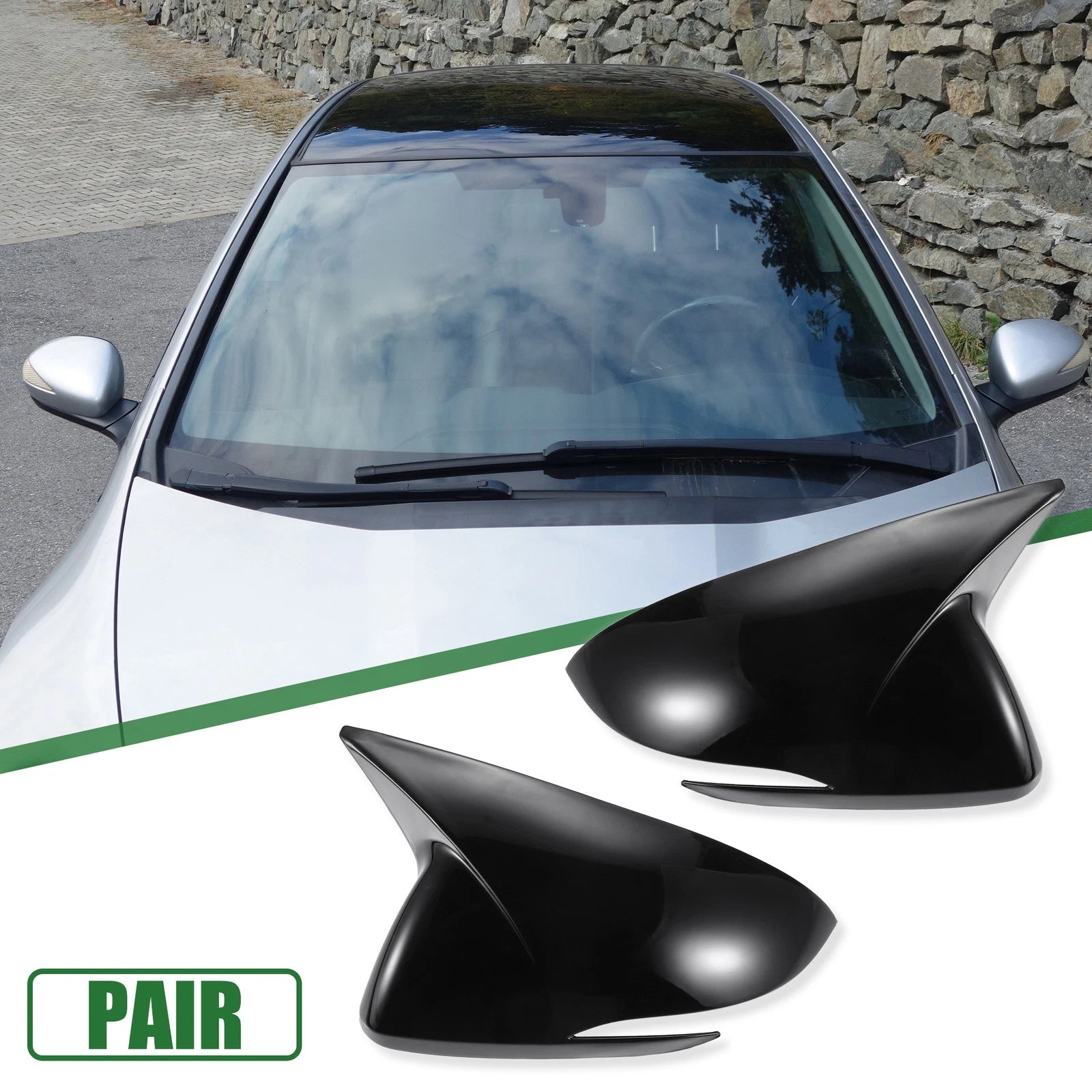 Pair Rearview Mirror Cap Replacement for Hyundai Elantra (2017–2020)