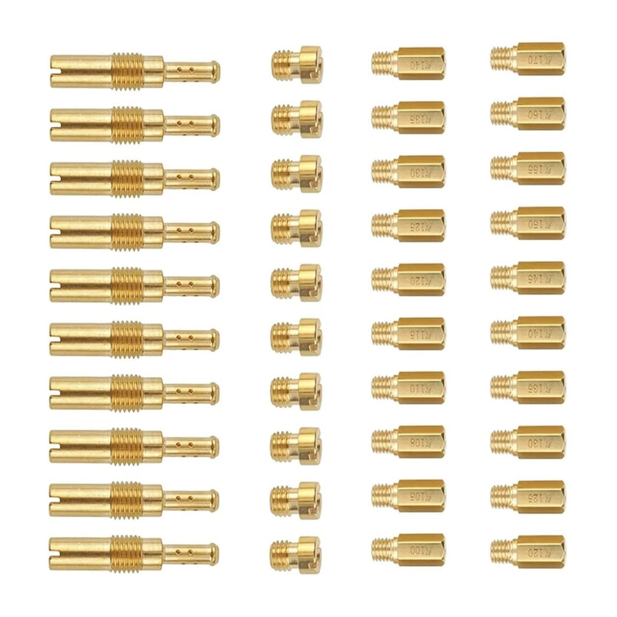 30Pcs Carburetor Main Jets & 10 Slow Jets Pilot Jet Kit for PWK Keihin