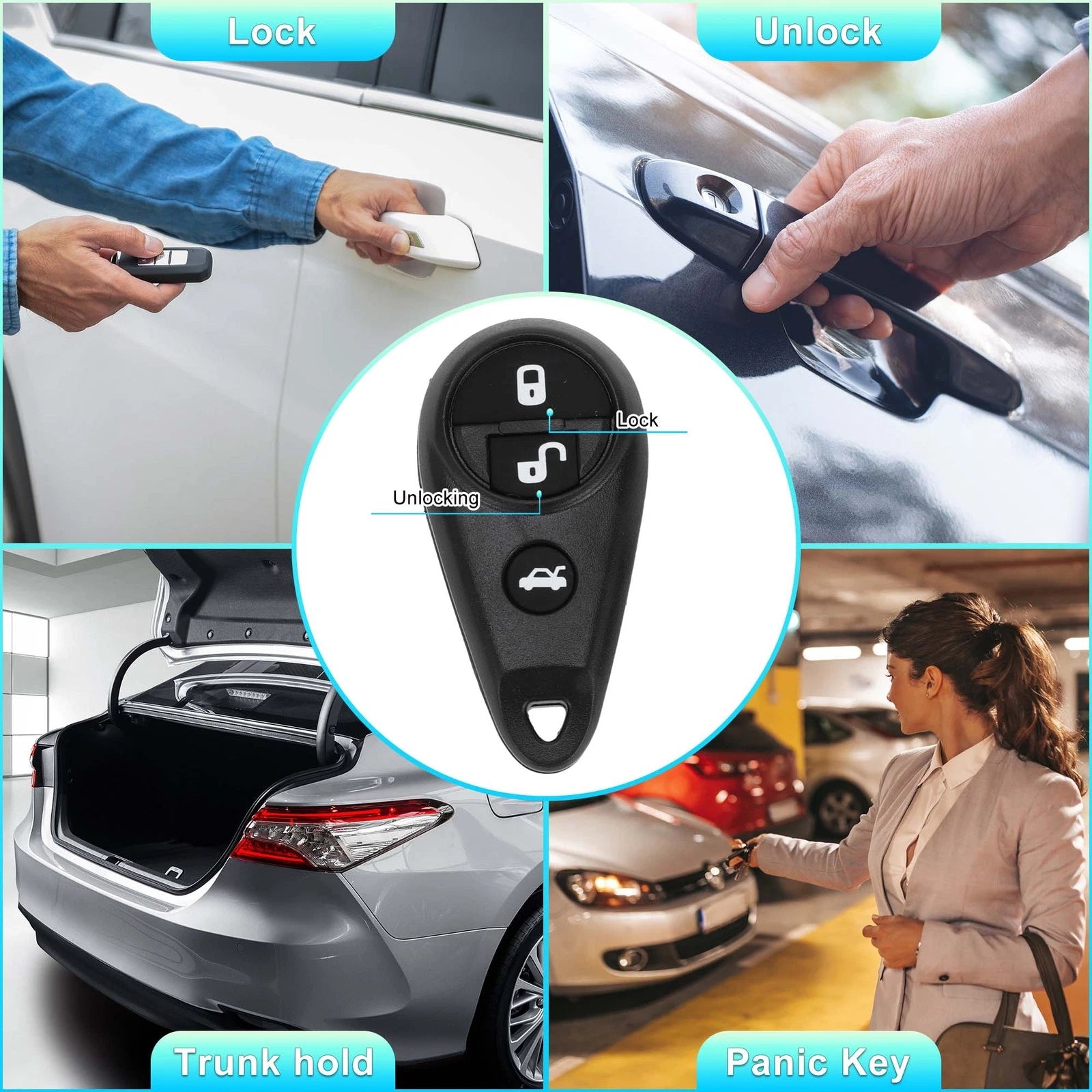 Keyless Entry Remote Key Fob 433MHz for Subaru Outback (2000–2009)