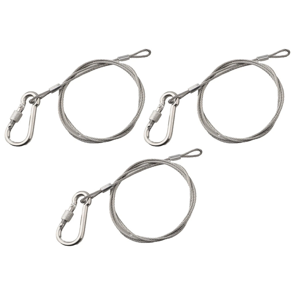 Stainless Steel Wire Rope Lock Set with Eyelets for Safety Use