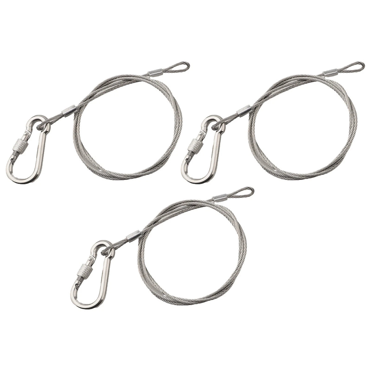 Stainless Steel Wire Rope Lock Set with Eyelets for Safety Use