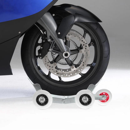 Rubber-Wheeled Steel Booster for Motorcycle and EV Flat Tire Movement Tool