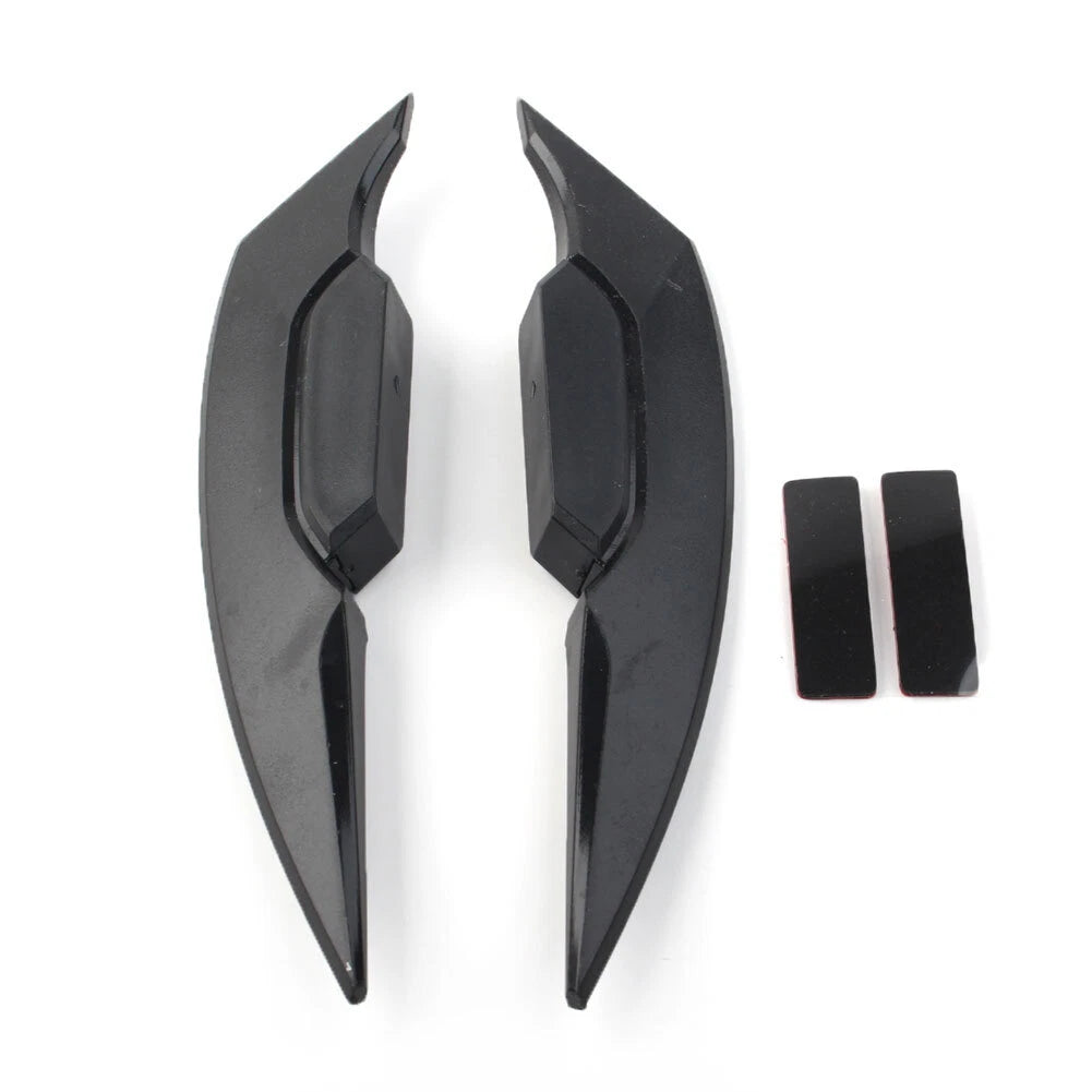 Black Fairing Winglets Side Spoiler Deflector Air Wing Kit Universal