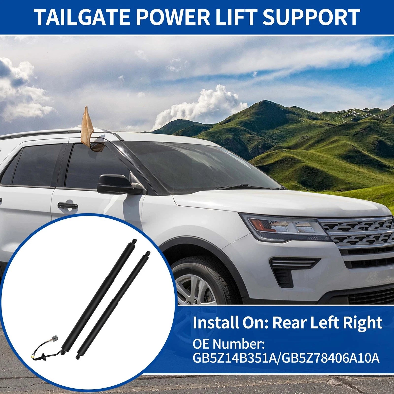 Rear LH Tailgate Power Lift Support for Ford Explorer (2016–2019)