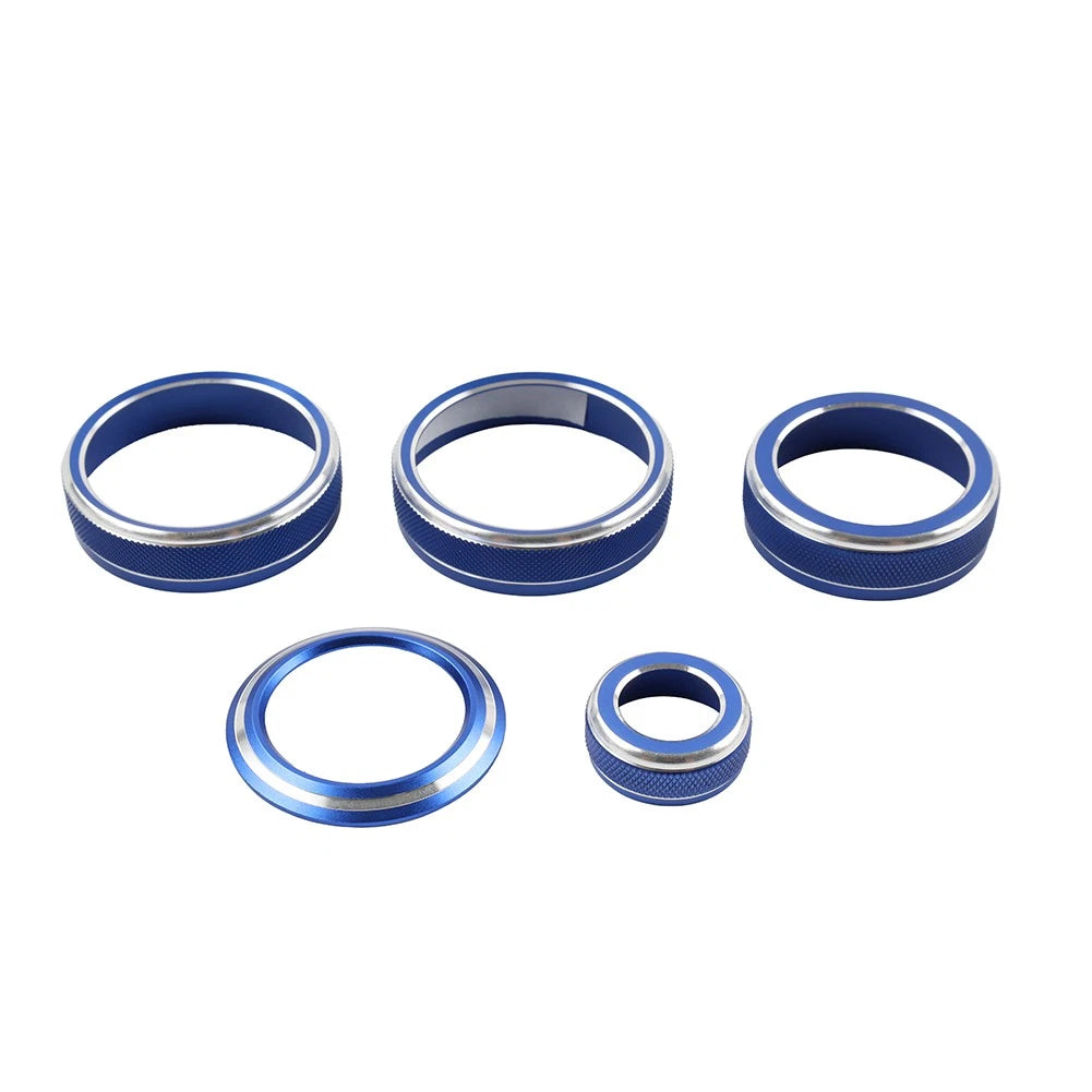 5pcs Blue AC Volume Switch Button Ring for Lexus NX250 NX350h (2022–2024)