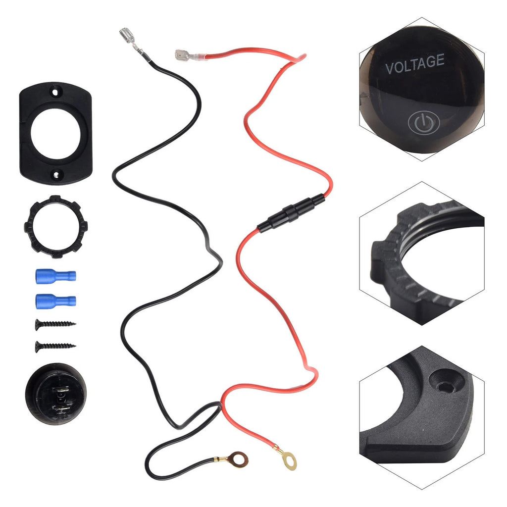 LED Digital Voltage Volt Meter for Car Motorcycle (12V 24V)