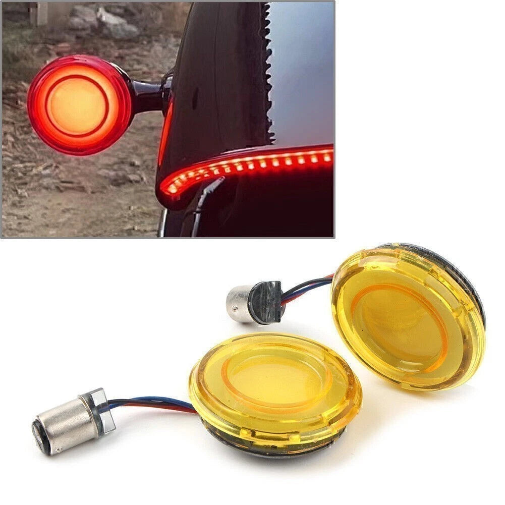 2X 1157 LED Front Turn Signal Lights for Harley Dyna