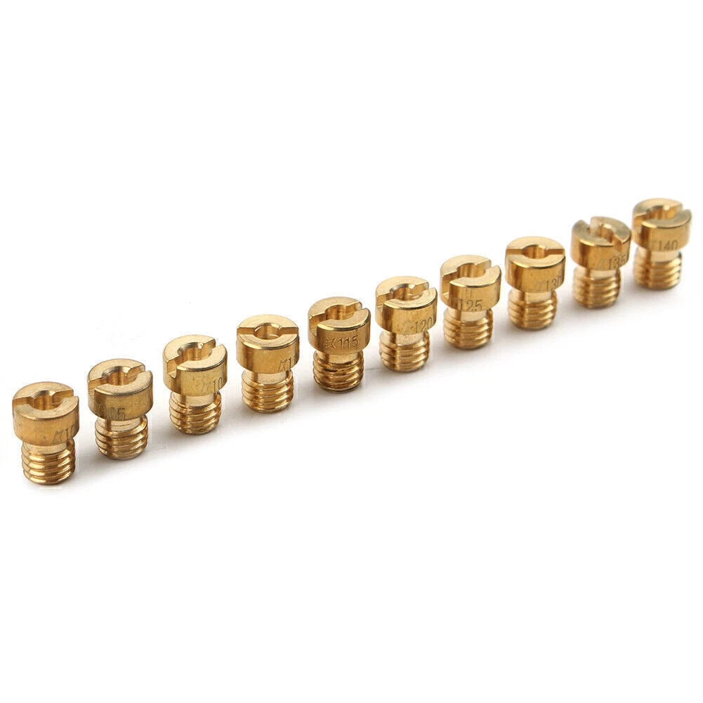 10PCS M5 Thread Main Jets Kit for Motorcycle (100-140 Size)