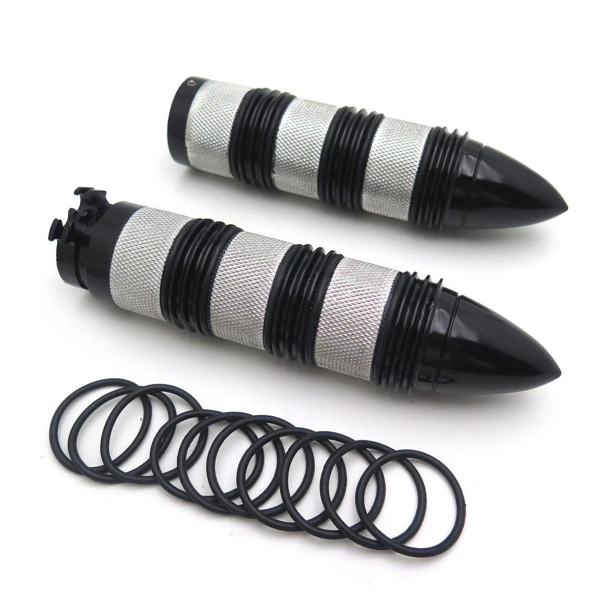 Bullet Style 25mm Hand Grips for Harley Dyna Glide FXDWG FXWG (Chrome)