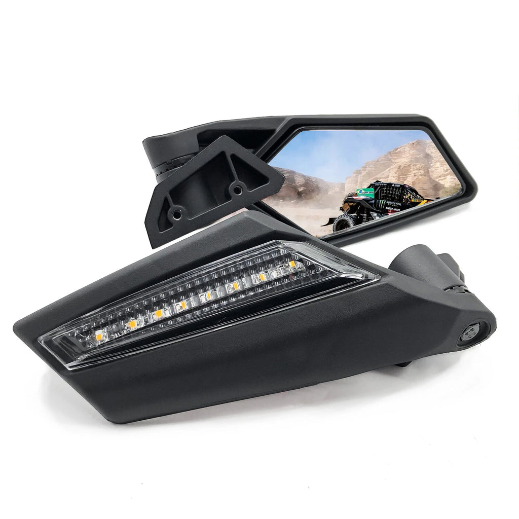 Racing Side Mirrors with LED Light for Can-Am Maverick X3 & Max (2017–2019)