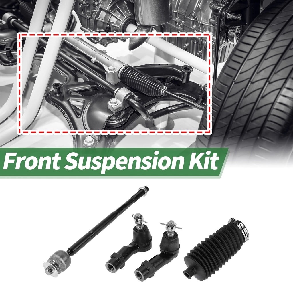 6Pcs Front Suspension Inner Outer Tie Rod End Kit with Boot for Dodge Dart (2013–2016)