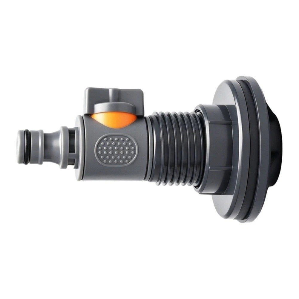 2X 16mm PVC Straight Drain Fitting for DIY Garden Water Container Setup