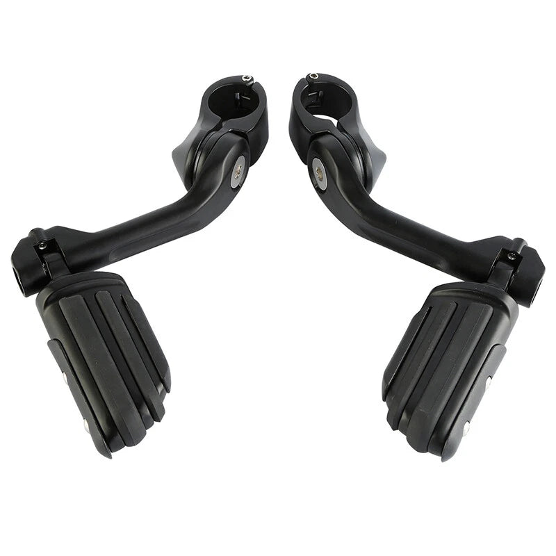 1 1/4" Highway Engine Guard Long Angled Pilot Peg Footpegs for Harley