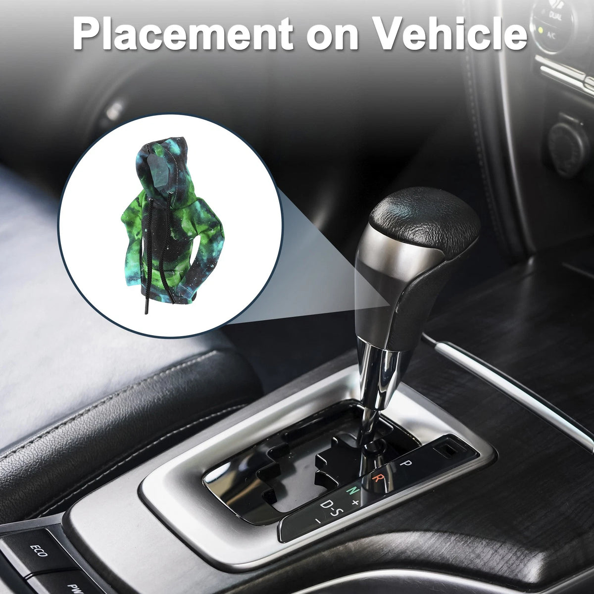 Gear Shift Knob Cover for Universal Car SUV Truck - Green Blue Starry Sky