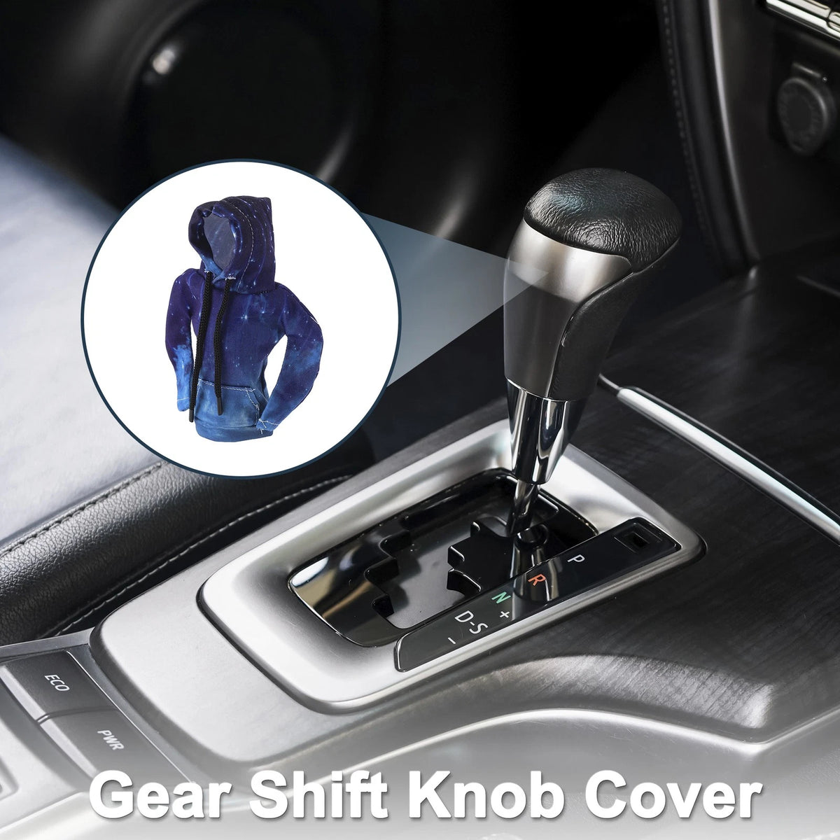 Gear Shift Knob Cover for Universal Car SUV Truck - Blue Gradient Starry Sky