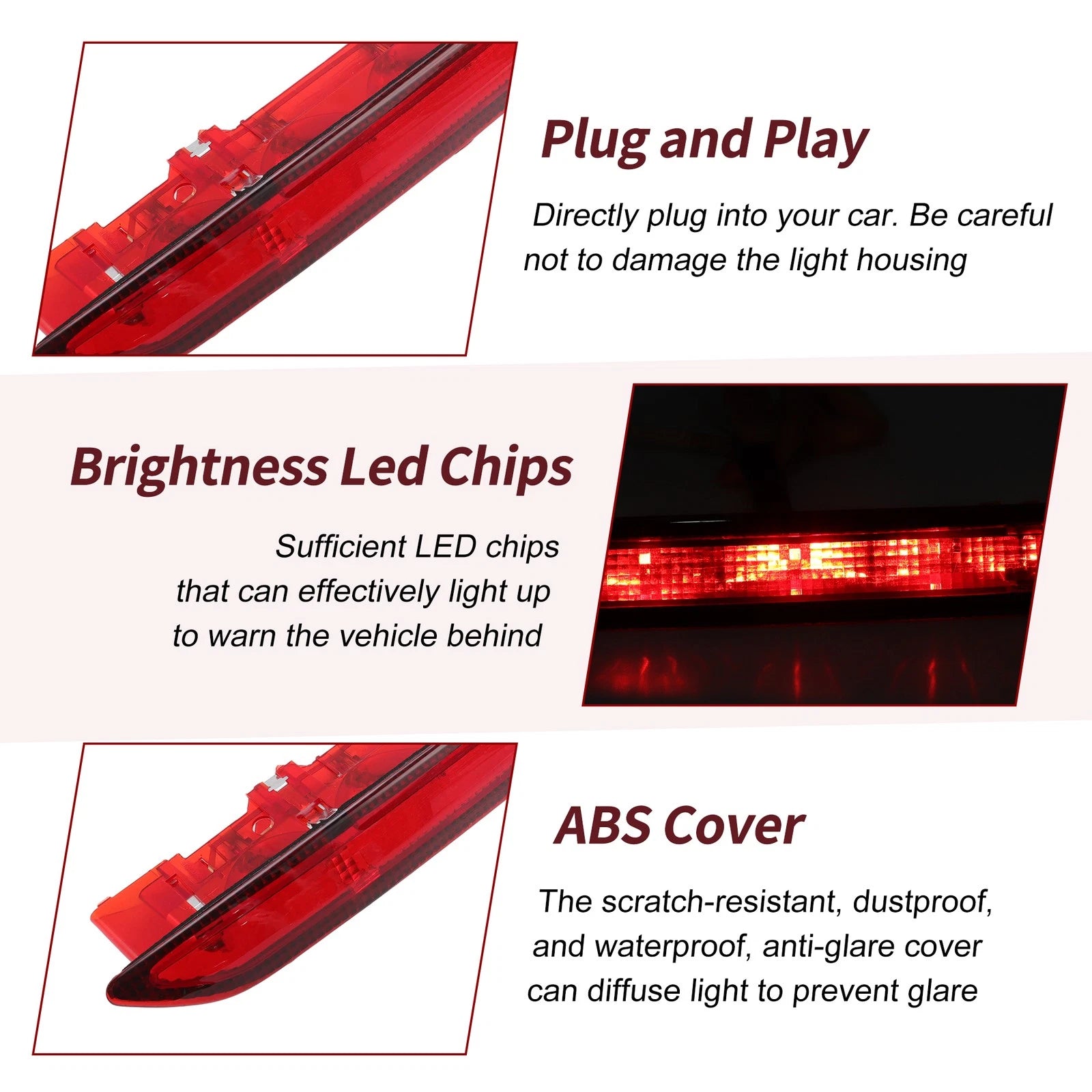 LED Third Brake Light for Ford Fusion (2008–2012) 7S7113A601CD