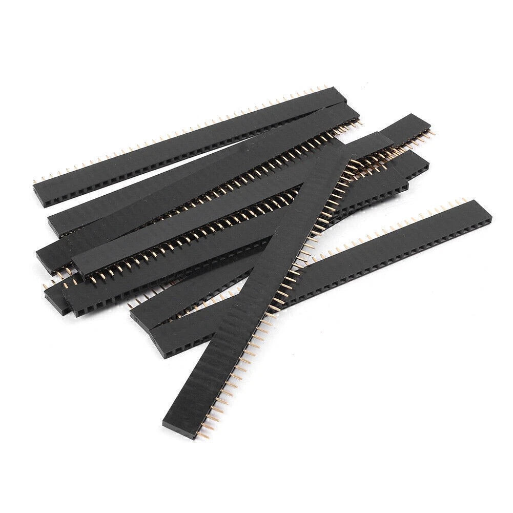 10x 2.54mm 40-Pin Single Row Female Pin Header Connector for PCB