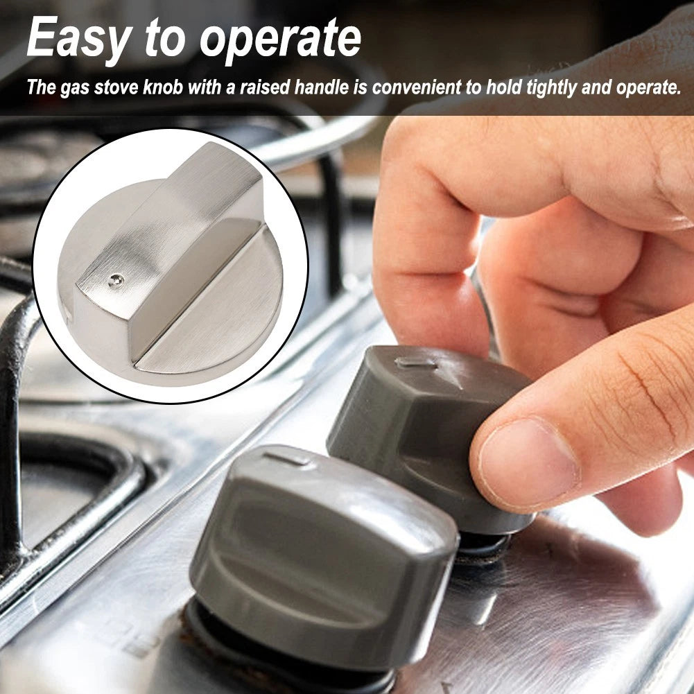 Gas Stove Control Knobs for Electric Cooker (Silver)