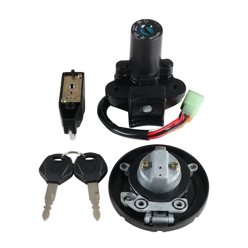 Ignition Key Switch Fuel Tank Cap Lock Set for Kawasaki KLX250 (2001–2014)