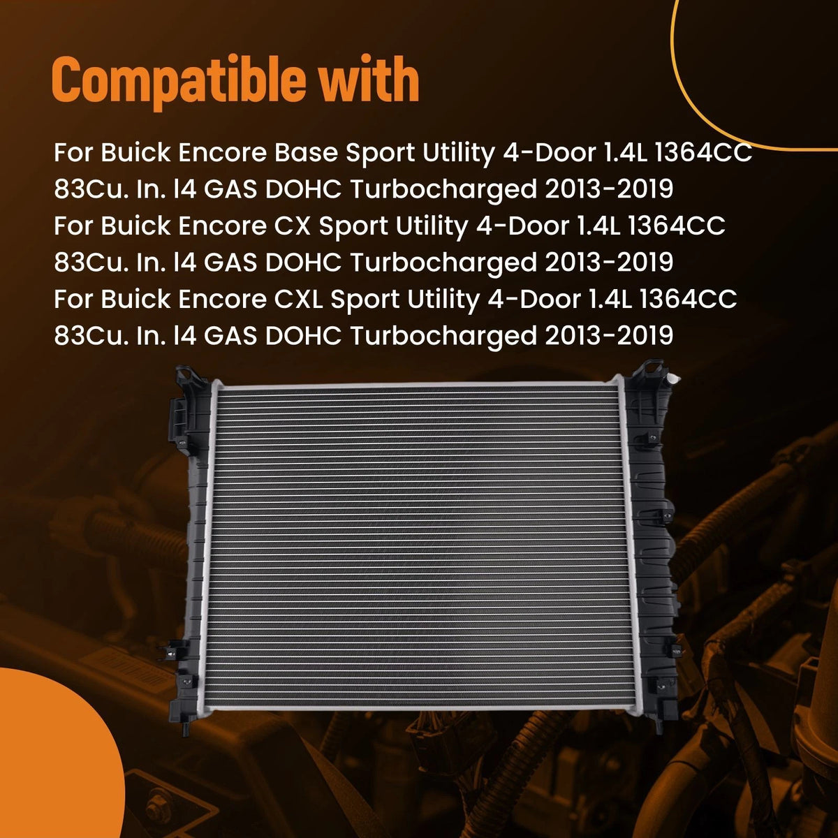 Aluminum Coolant Radiator for Buick Encore (2013–2019) GM3010562