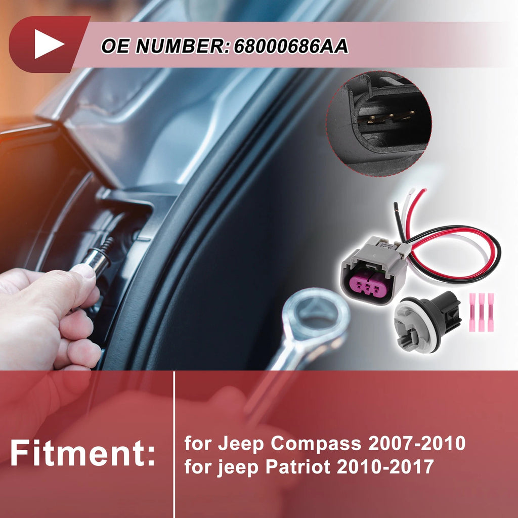 Parking Light Socket Wiring for Jeep Compass (2007–2010) No. 68000686AA