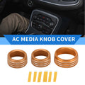 AC Media Tune Switch Knob Cover Ring for Dodge Challenger (2015–2019) Orange