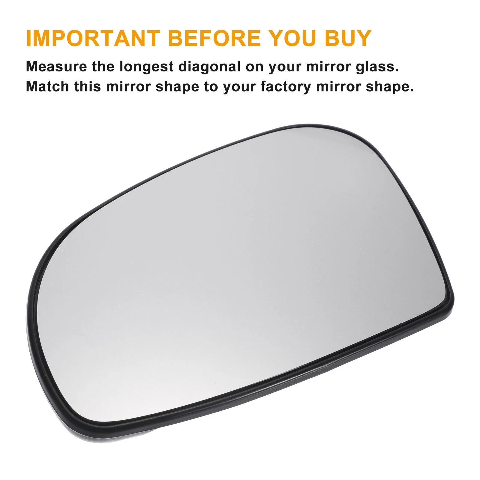 Left Side White Mirror Glass for Citroen Saxo (1995–2003)