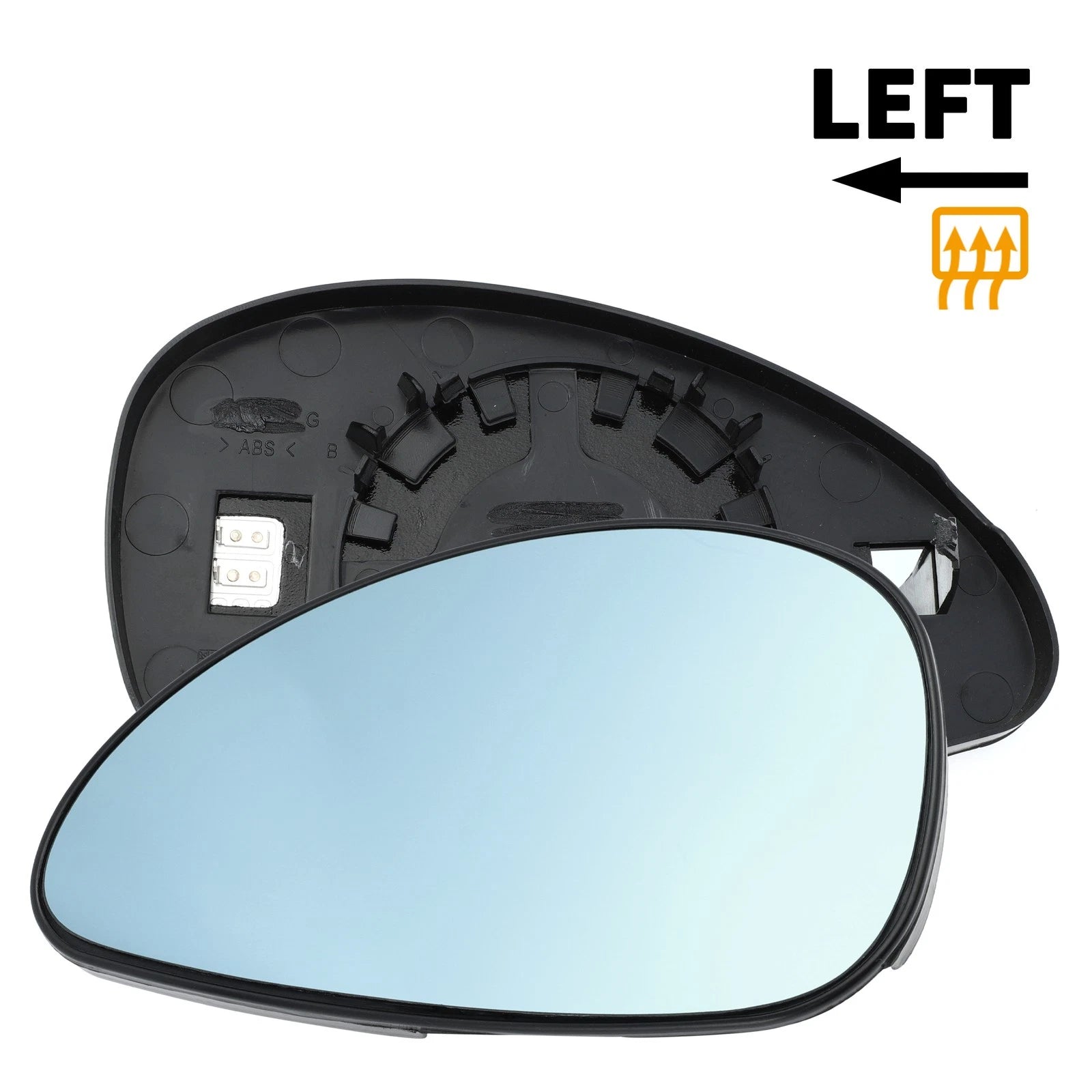 Left Side Heated Blue Mirror Glass for Citroen C4 (2004–2009)