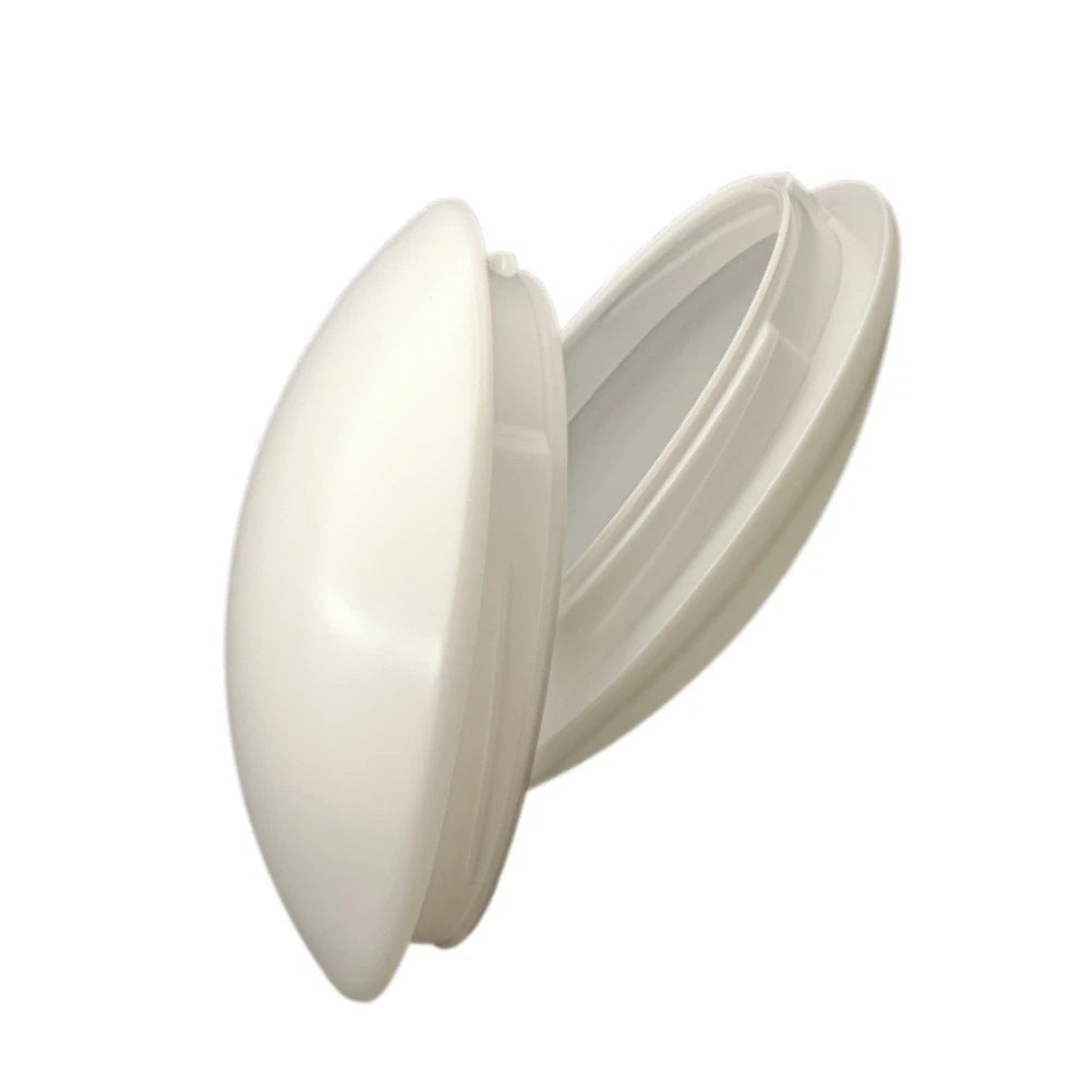 Round White Plastic Ceiling Fan Lamp Shade Cover 197x47x218mm