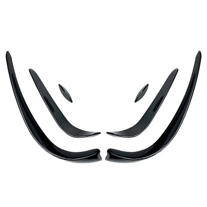Front Bumper Spoiler Lips Canards for Mercedes Benz C Class W205 (2015–2018)