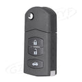 Remote Flip Key Shell Case 3 Buttons for Mazda 3 5 6 (2004–2013)
