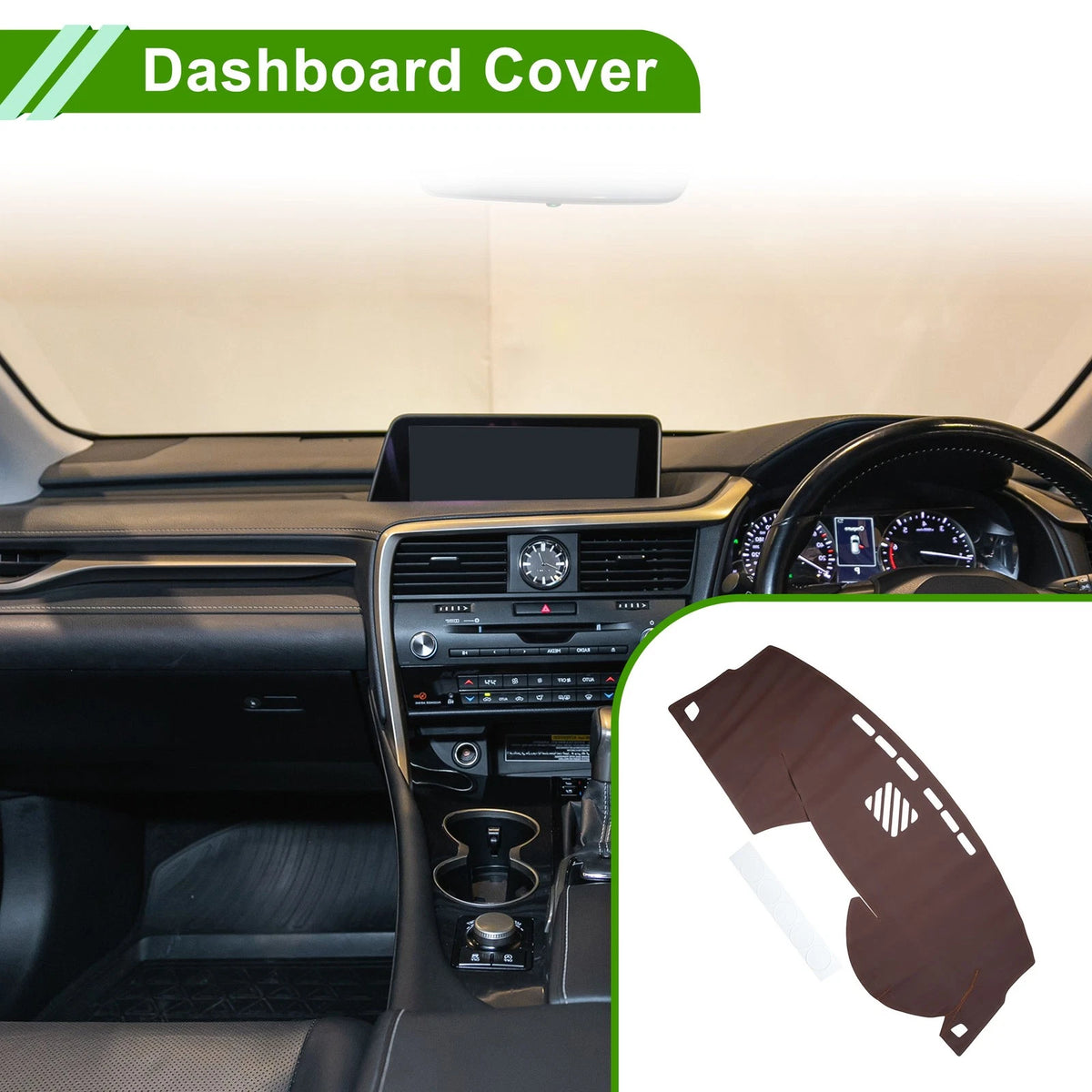 Dashboard Cover Mat Carpet Brown for Lexus RX 350 (2010–2015)