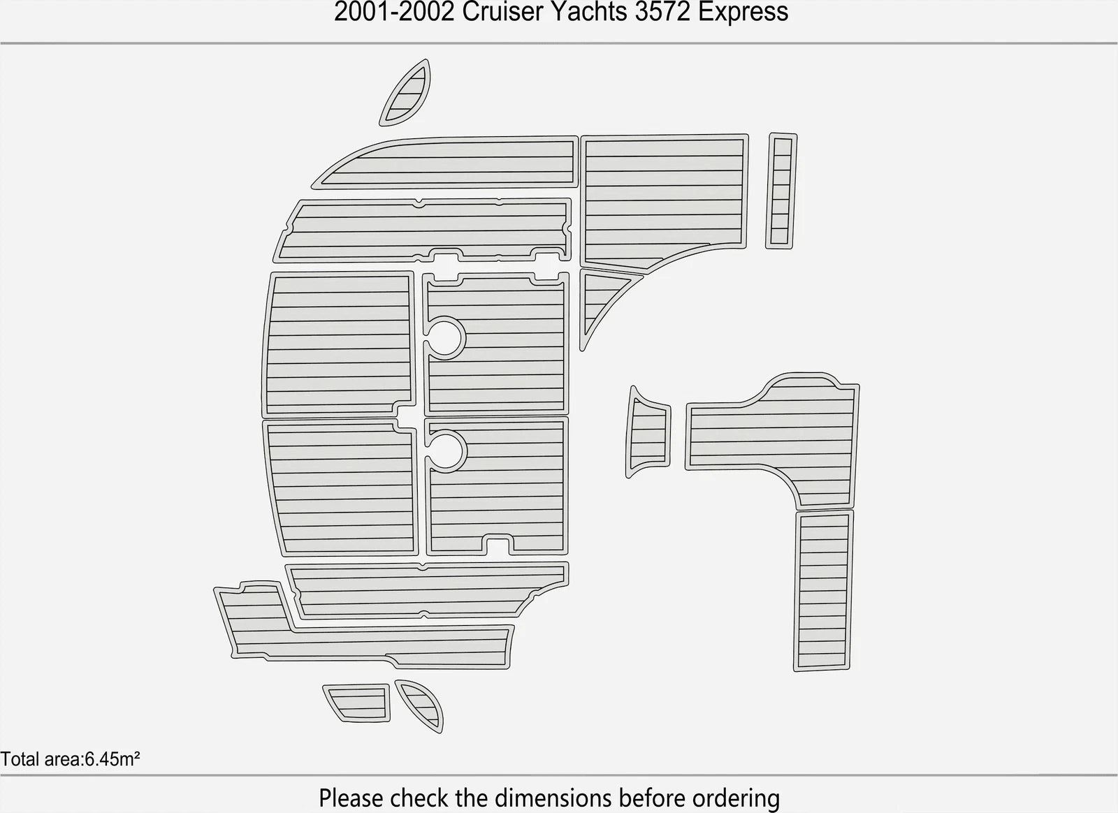 EVA Foam Pad Flooring Mat for Cruiser Yachts 3572 Express (2002)
