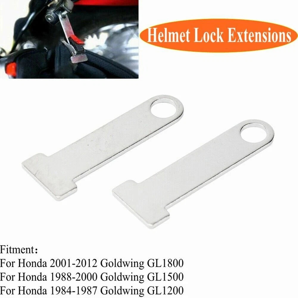 D-Ring Lock Extensions for Helmet (1 Pair) - Stainless Steel