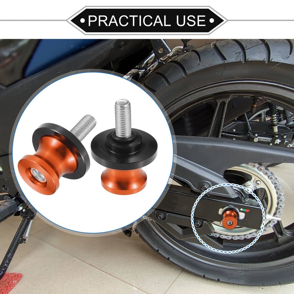 Motorbike Swingarm Spools 8mm CNC Replacement Pair for Universal Use (Year)