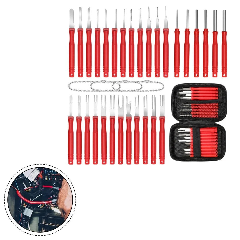 34pcs Wire Connector Removal Tool Set for Vehicles and Home