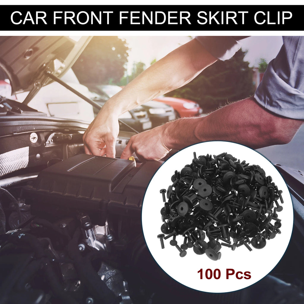 100 Pcs Front Fender Skirt Clip for GM Bumper Push Type Retainer