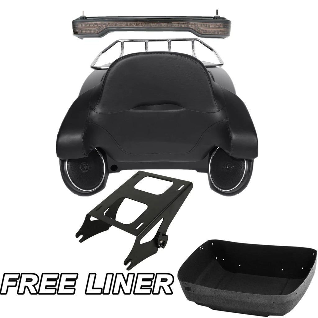 Trunk Pad Rack Light Speakers Mount for Harley Touring (2014–2025)