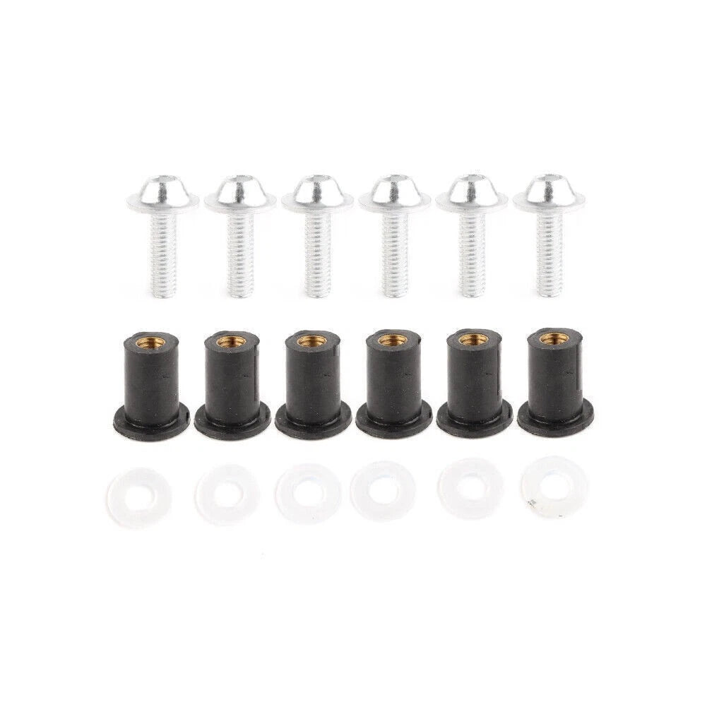 Windscreen Windshield Bolts Screw Fixing Kit For Honda CBR250 300 650 900 Sliver