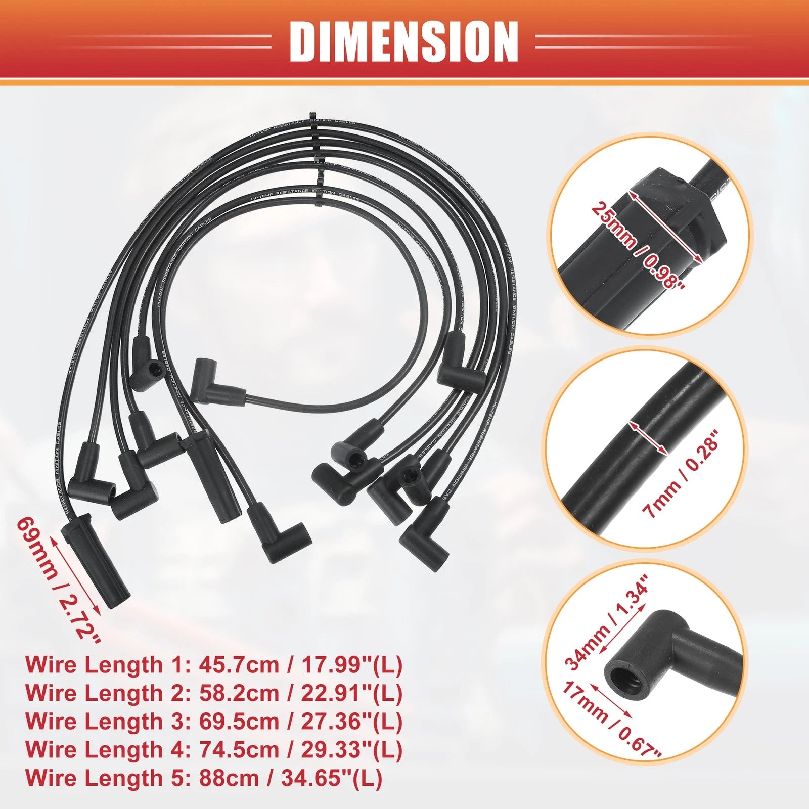 Ignition Coil and Spark Plug Wire Set for Chevrolet Astro G10 (2000–2005)