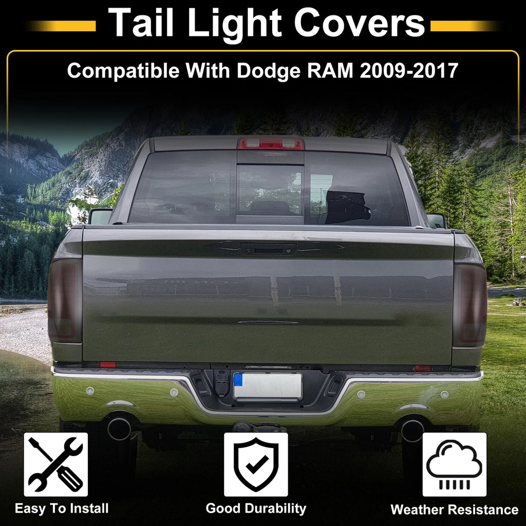 Tail Light Cover Trim Replacement for Dodge Ram 2009–2017