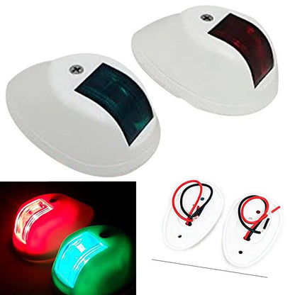 2X Green Red Navigation Side Light Indicators for Boat (Nylon Housing)