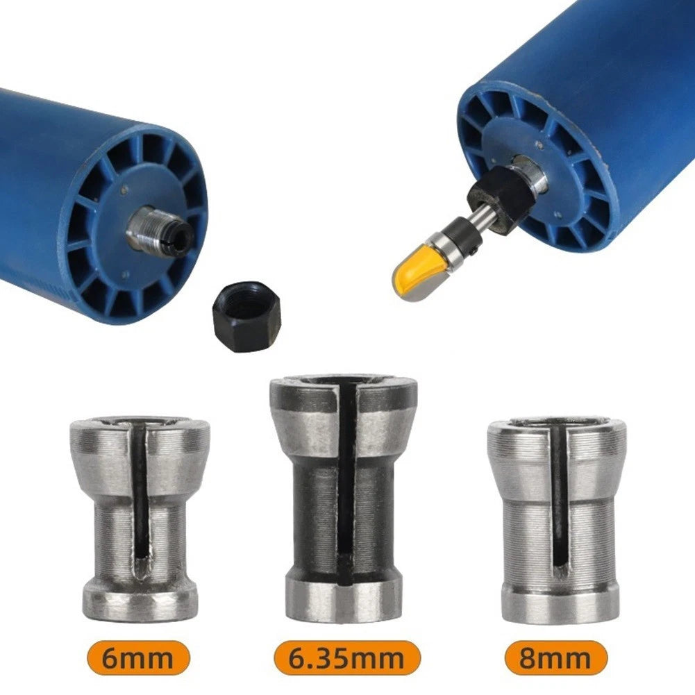 Set of 3 Collet Chucks for Engraving Trimming Machine (6/6.35/8mm)