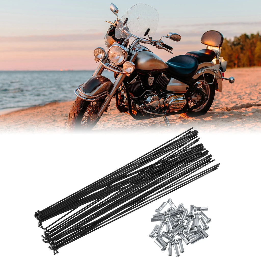 36 Pc Bicycle Steel Spokes 14G 250mm with Nipples for Most Bikes