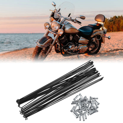 36 Pc Bicycle Steel Spokes 14G 250mm with Nipples for Most Bikes
