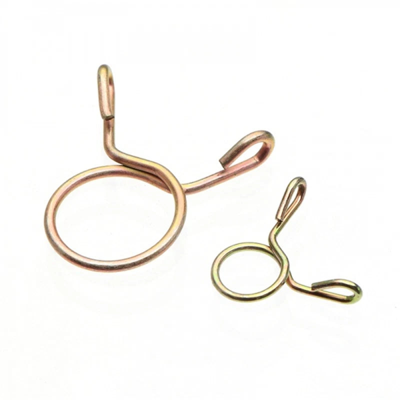 100 Pieces Double Wire Spring Hose Clamps for Universal Applications