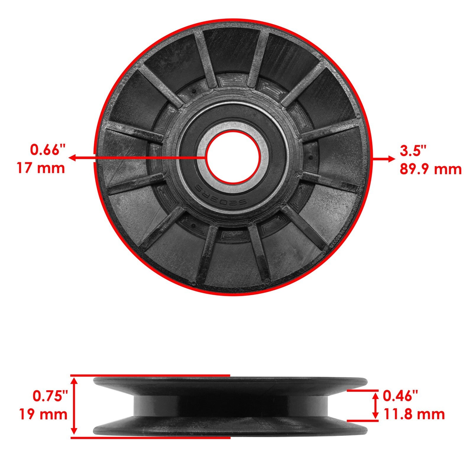 Deck V Idler Pulley Replacement for Craftsman 46 in T8600 (2017–2019)